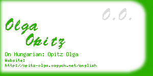 olga opitz business card